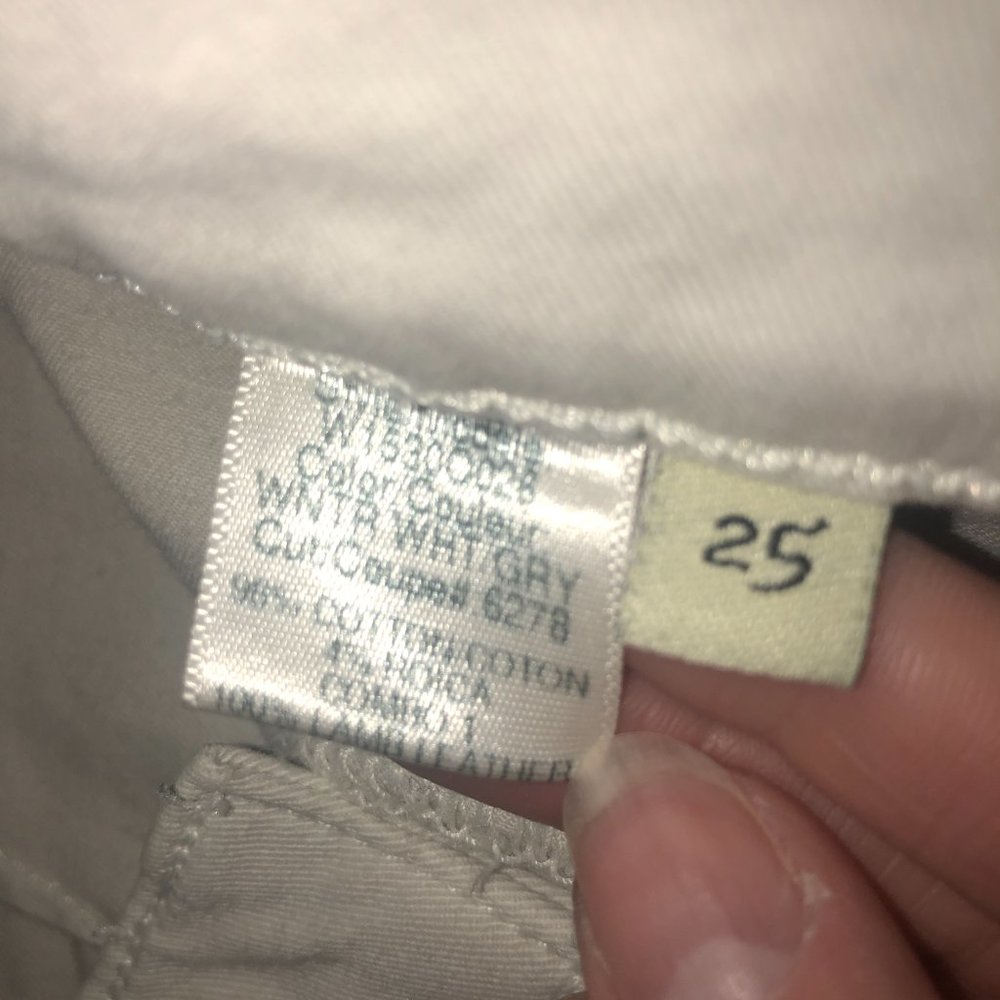 Rag & Bone 25 Cream Gray Skinny Jodhpur Leather Panel Mid-rise - Picture 7 of 12